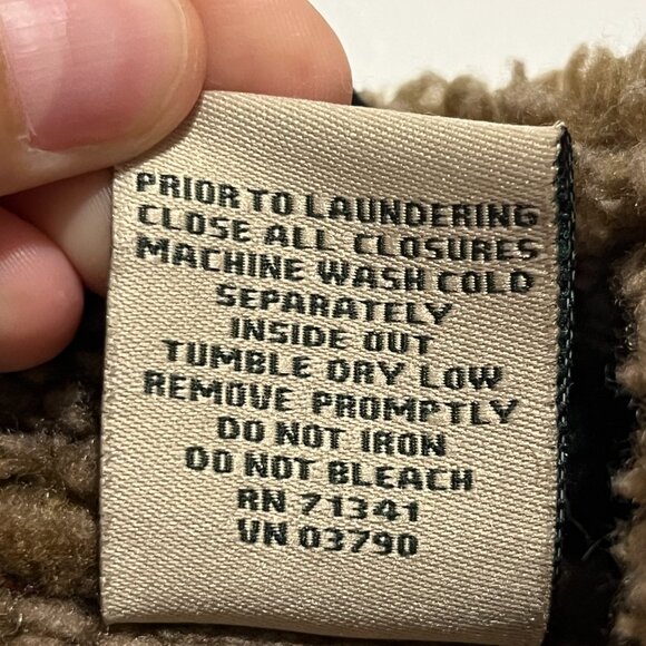 LL Bean Womens Faux Suede Sherpa Lined Coat Sz M Red Cabincore Apres Ski Lodge - Picture 8 of 8